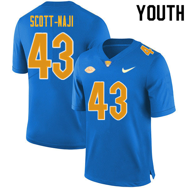 Youth #43 Anthony Scott-Naji Pitt Panthers College Football Jerseys Sale-Royal